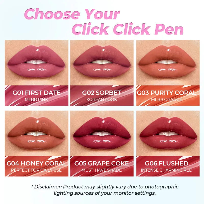 Waterproof moisturising lipstick in six colour codes with 1.8g content