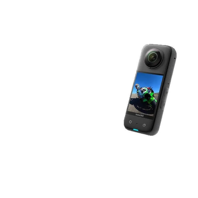 Panoramic motion camera with anti-shake technology in Official Standard colour on a table with base included