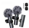 K3Pro wireless neckline clip microphone with sponge wind shield for interviews and live broadcasts