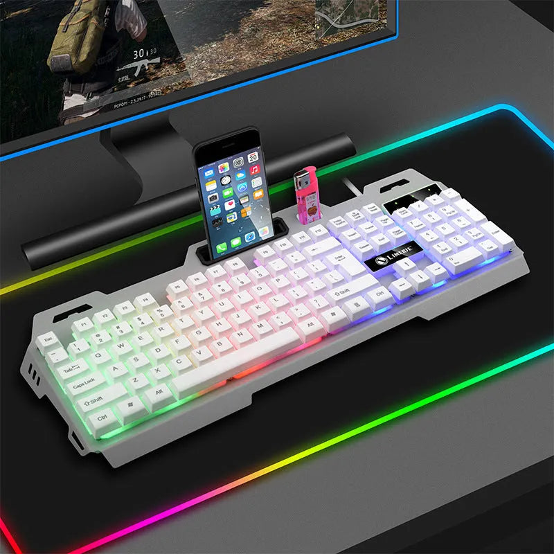 Limei T19 black gaming keyboard and mouse set with plastic housing and USB wired connection