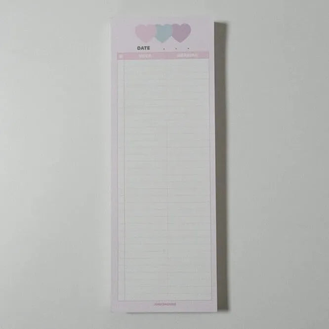 Vertical English words notepad with double-sided printing in half B5 size