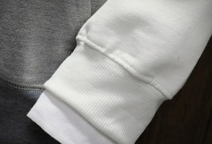 Cotton sweatshirt in black with crew neck and long sleeves, available in sizes M to 5XL