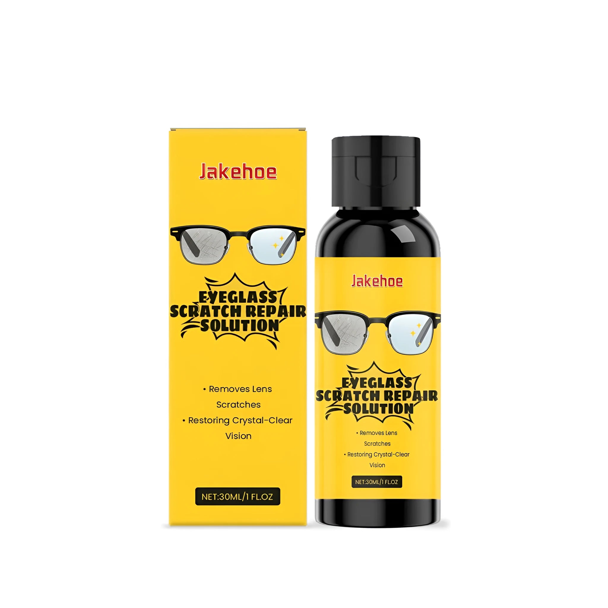30ml bottle of optical lens scratch removal solution for spectacles