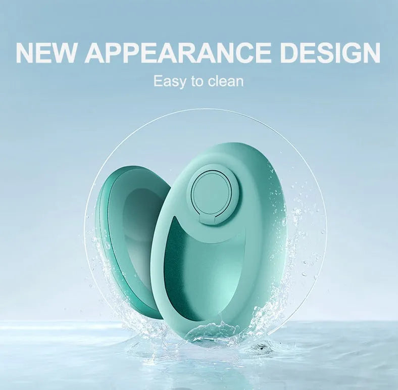 CJEER upgraded crystal hair eraser in green, a painless physical exfoliating tool with nano-glass surface and metal ring for fingers
