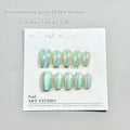Electroplated Cat's Eye artificial nails with Aurora armour effects in short ladder sizes XS, S, M