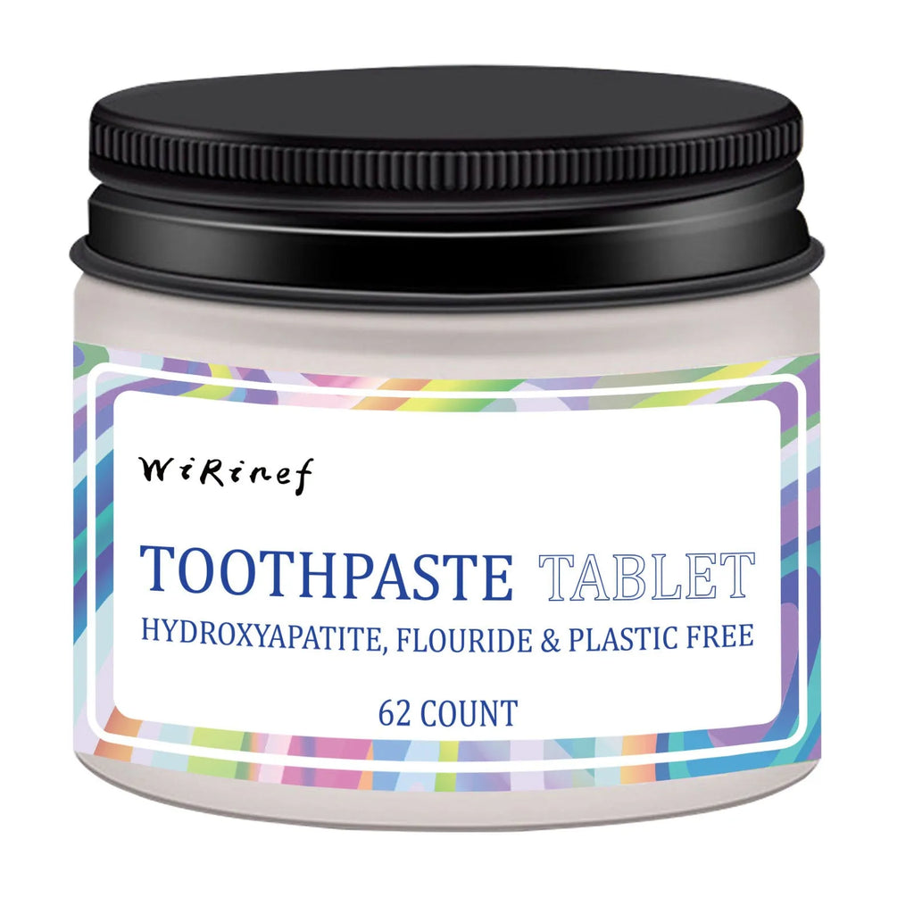 62 solid toothpaste tablets in TP19 colour for portable dental cleaning