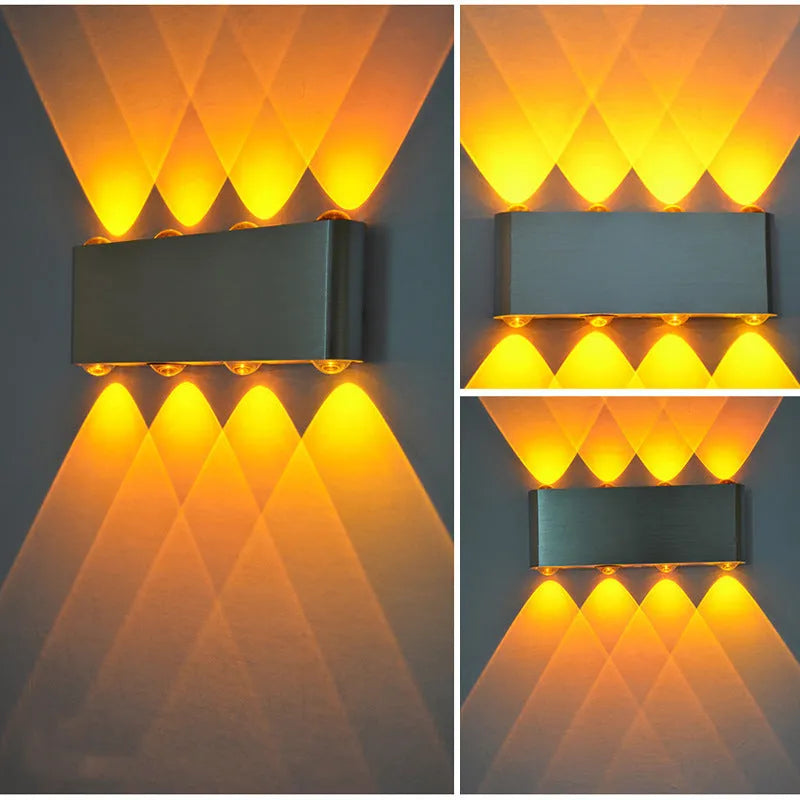Modern aluminium LED corridor aisle lamp for home background and TV wall lighting