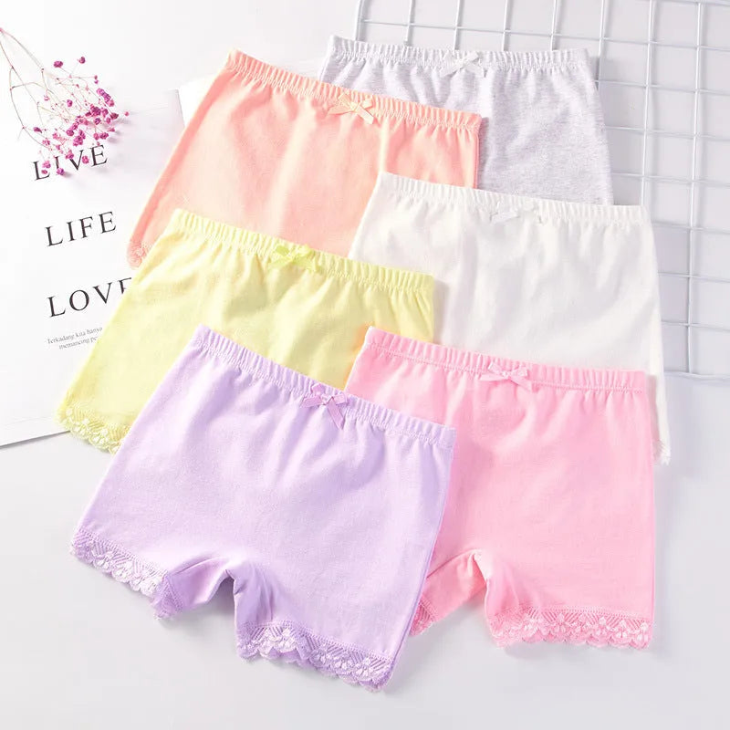Girls' cotton safety shorts in mixed colour, anti-exposure summer underwear, sizes L to 3XL