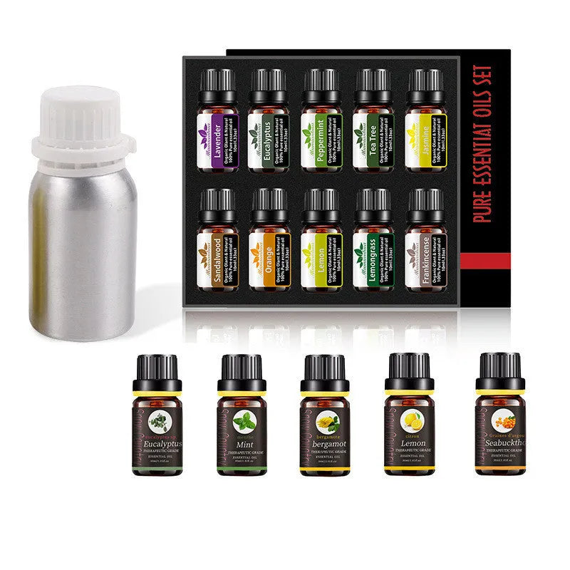 10ml lavender tea tree essential oil in a glass bottle with dropper