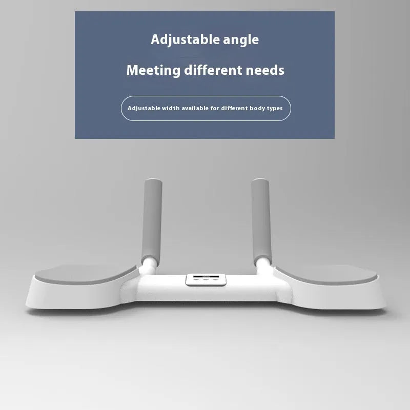 White multi-functional flat support trainer made from alloy aluminium and ABS plastic for home fitness.