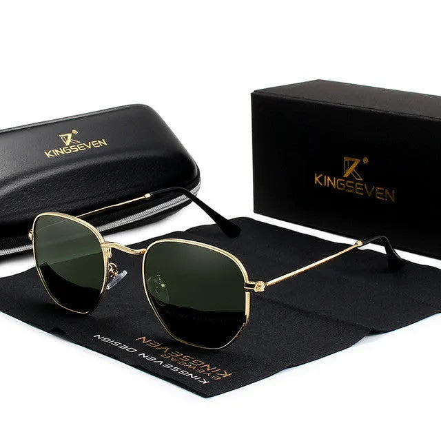 Men's classic round-frame retro sunglasses shown in various colours including black, blue silver mirror, and gold red.