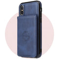 Imitation leather card wallet iPhone case in solid colours with back cover design and card slot