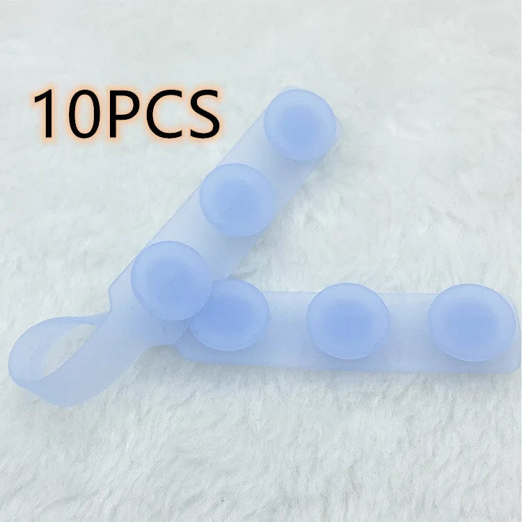 Silicone elastic cord extension strap 1.5cm width in grey, red, black, and blue on white background