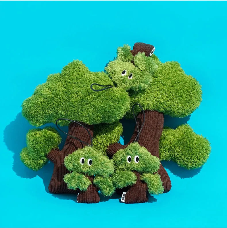 Pine tree design catnip toy with teasing stick for cat play
