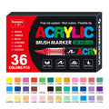 Set of straight liquid acrylic marker pens with soft head tips in multiple colours for art and graffiti