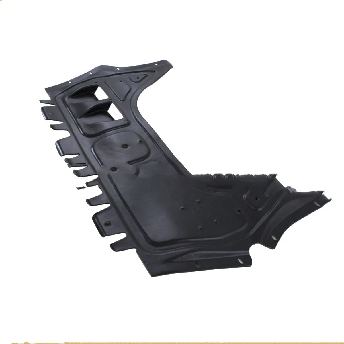 Black engine lower guard plate for Volkswagen Beetle 12-17 and Jetta 13-16 with OEM part 5C0825237D