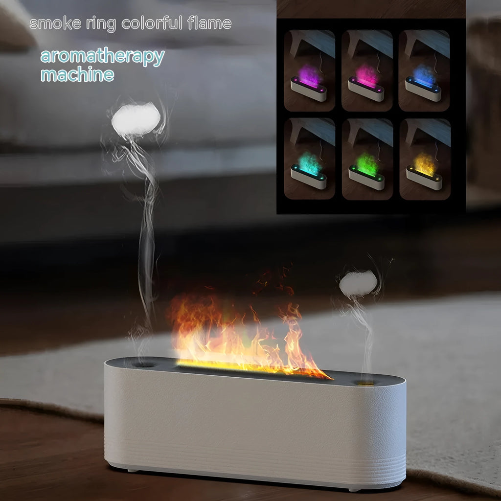 Mini USB aroma diffuser humidifier, 120ml, 136x136x155mm, PP liner, black or white Nordic and ins style options