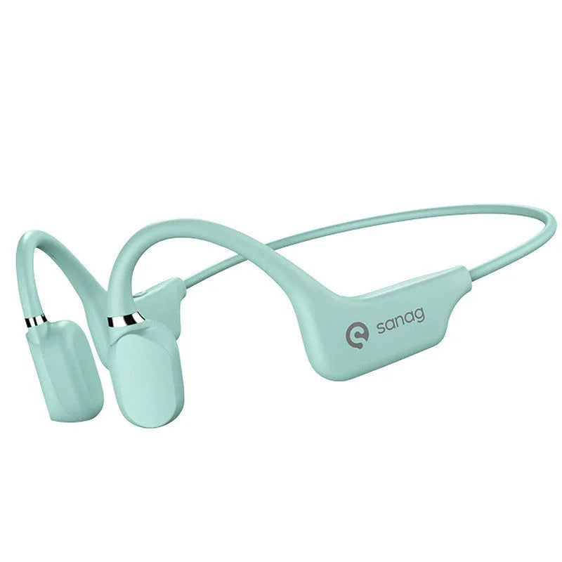 Bone conduction wireless Bluetooth headset with hanging neck design in multiple colour options