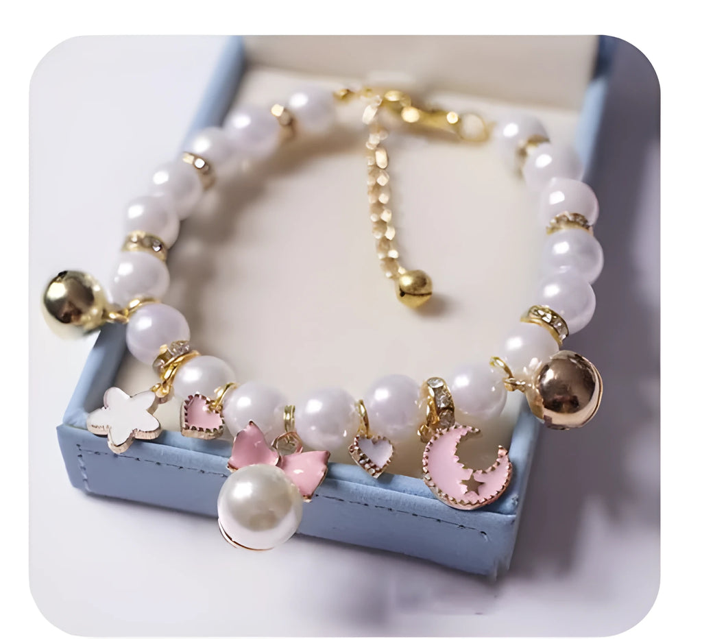 Metal dog collar ornament with bell in bow, star and moon, KT, big flash diamond, and small flower styles, sizes S to L