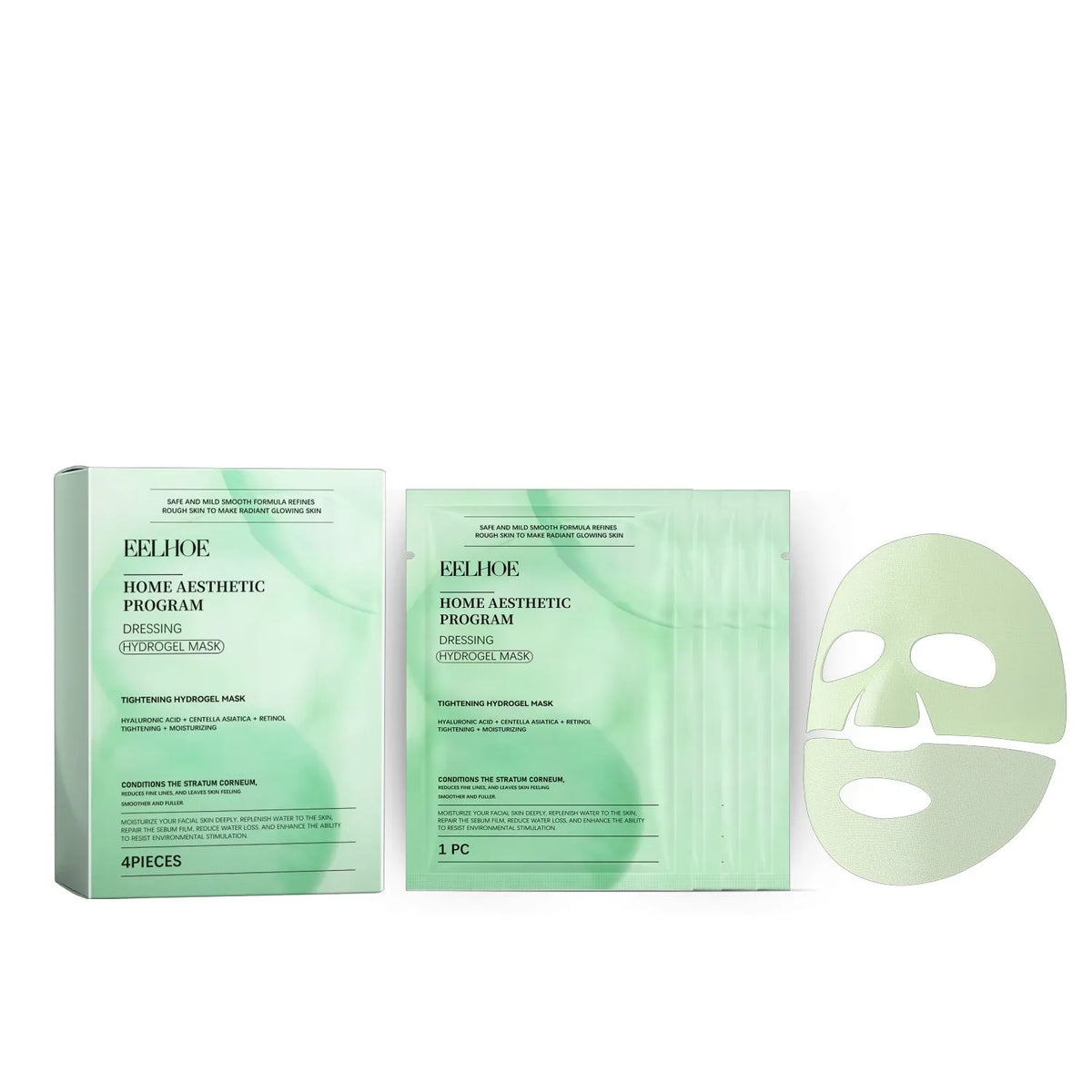 Retinol and hyaluronic acid hydrating facial sheet mask, single or 4-pack.