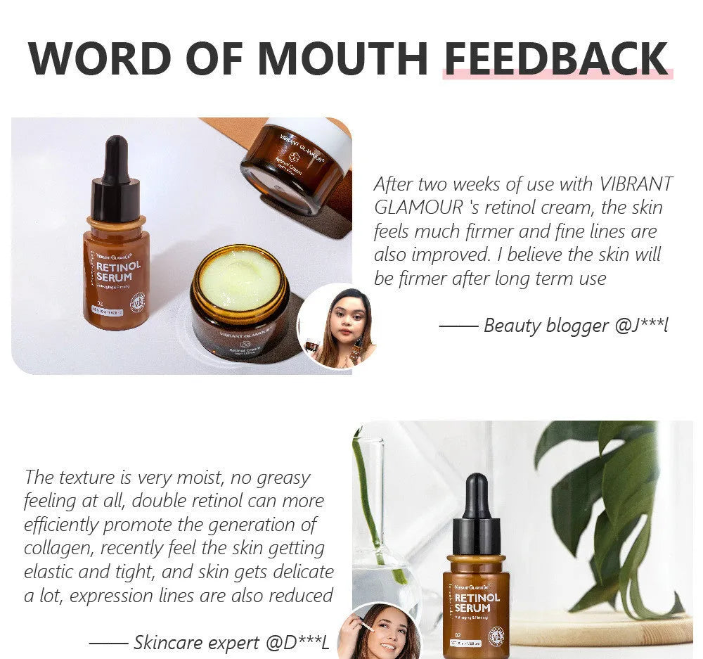 30ml retinol facial serum for reducing dry lines and fine lines
