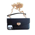 Leather card changer phone case with crossbody strap for iPhone 11 12 XS XR 7 8 Plus, full edge protection