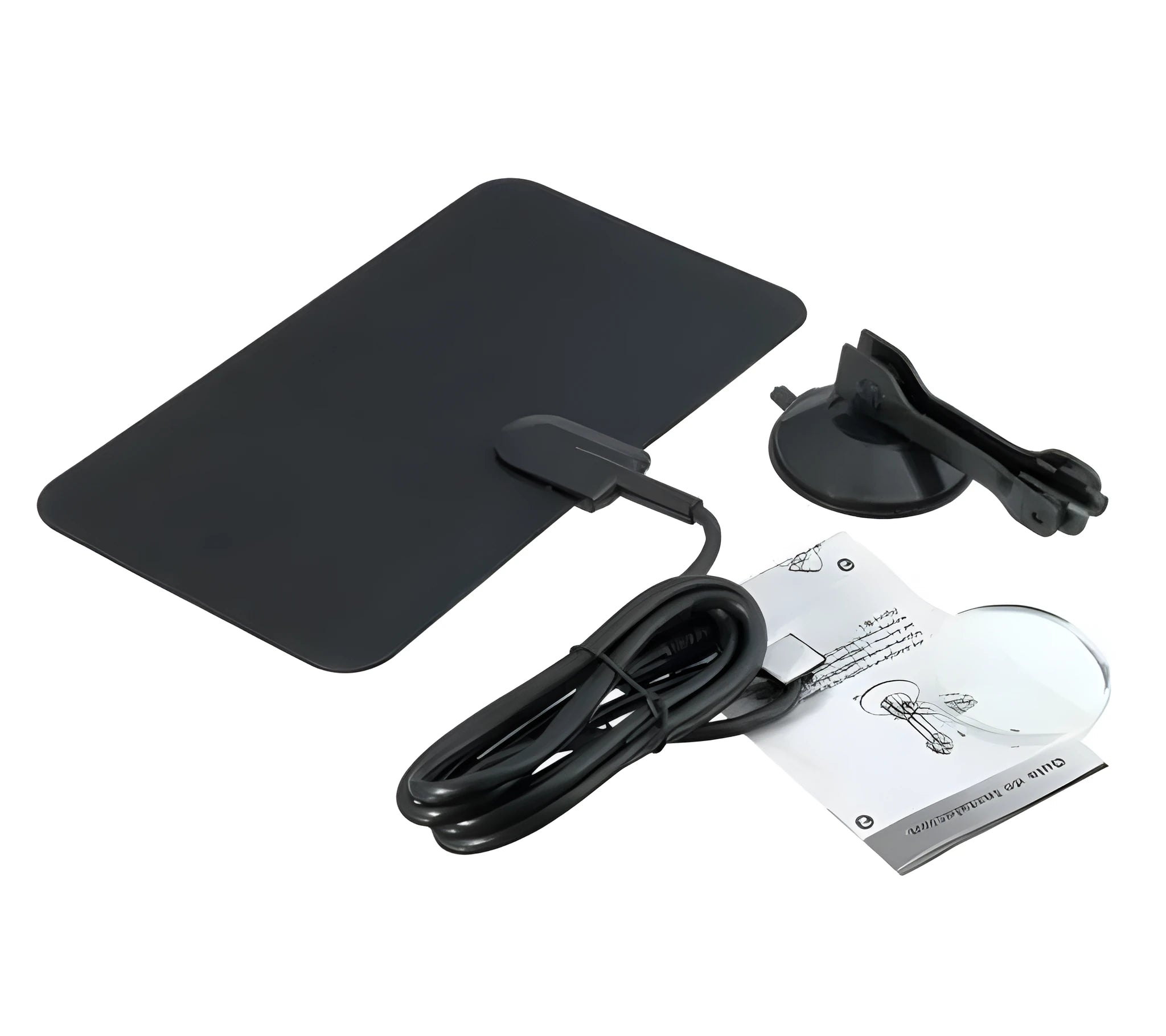 Indoor TV antenna with 1 metre coaxial cable for digital DVB-T reception
