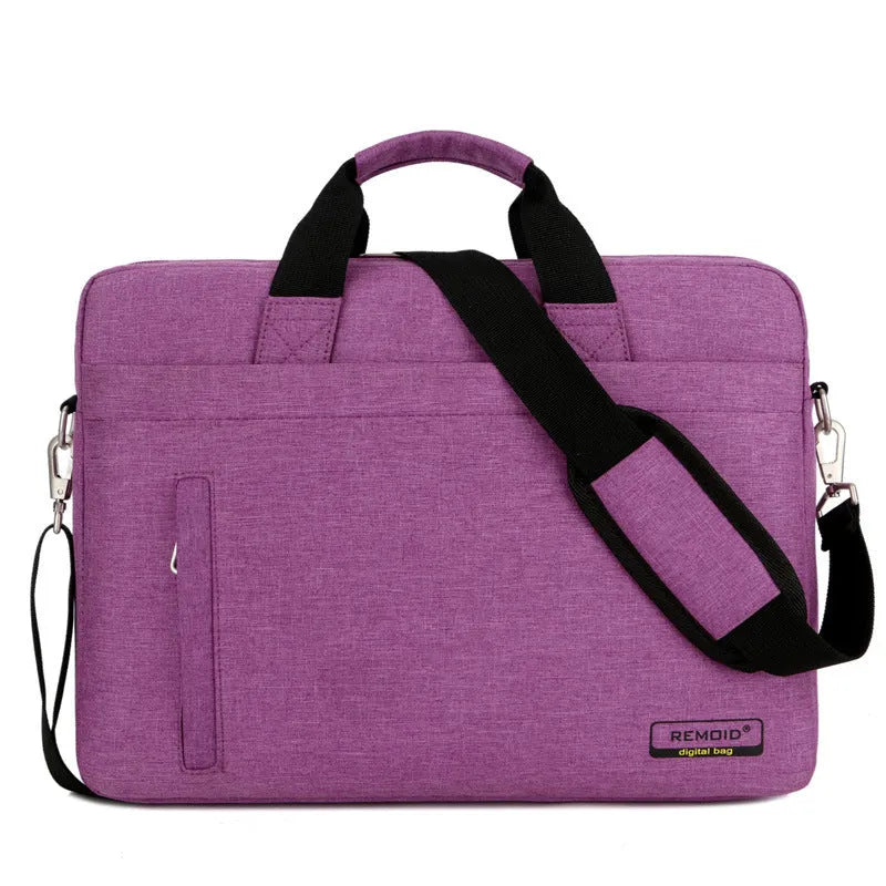 Nylon shoulder bag computer bag waterproof anti-theft in black for 15.6 inch laptop