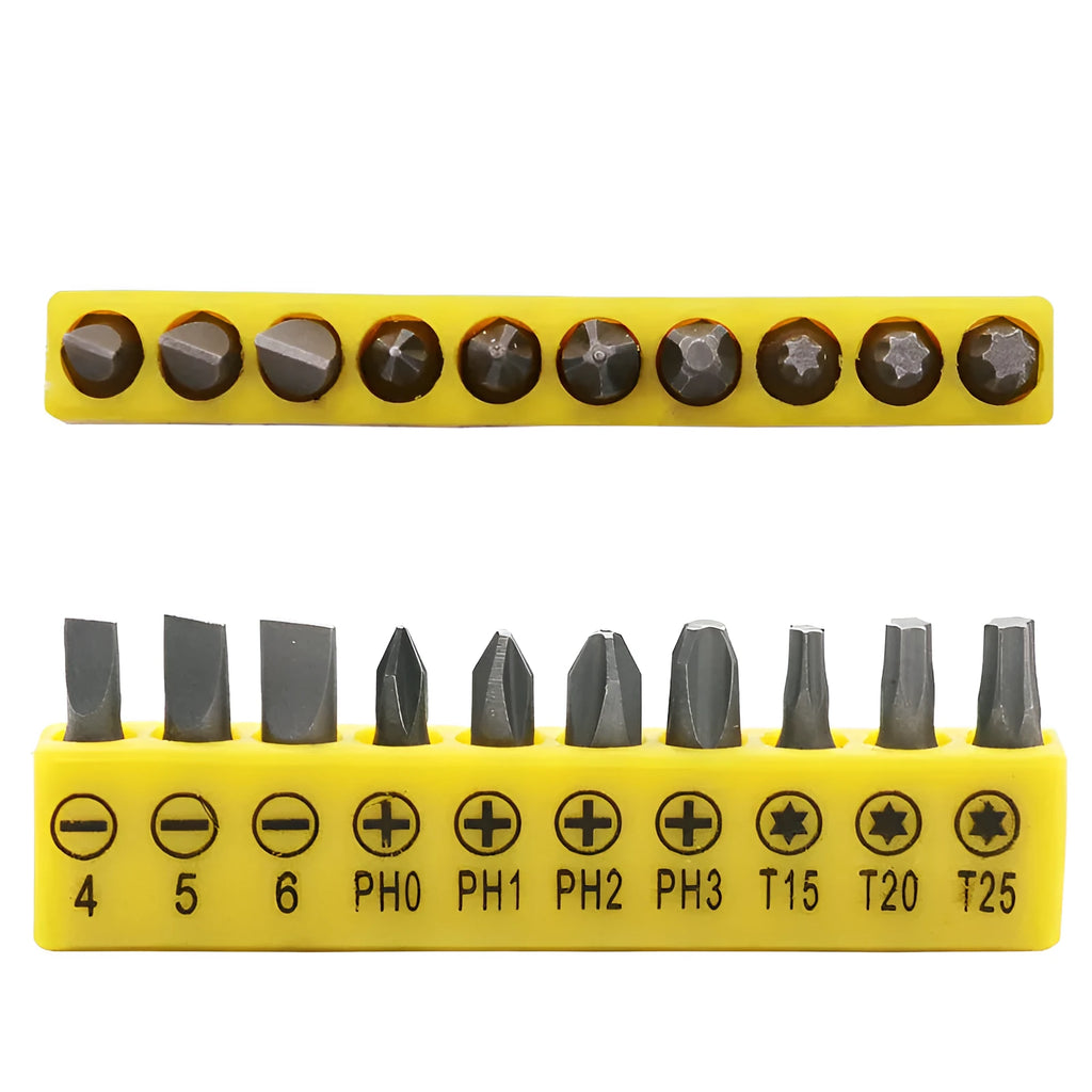 L-type double-headed socket wrench set with drill bits and matching socket wrenches
