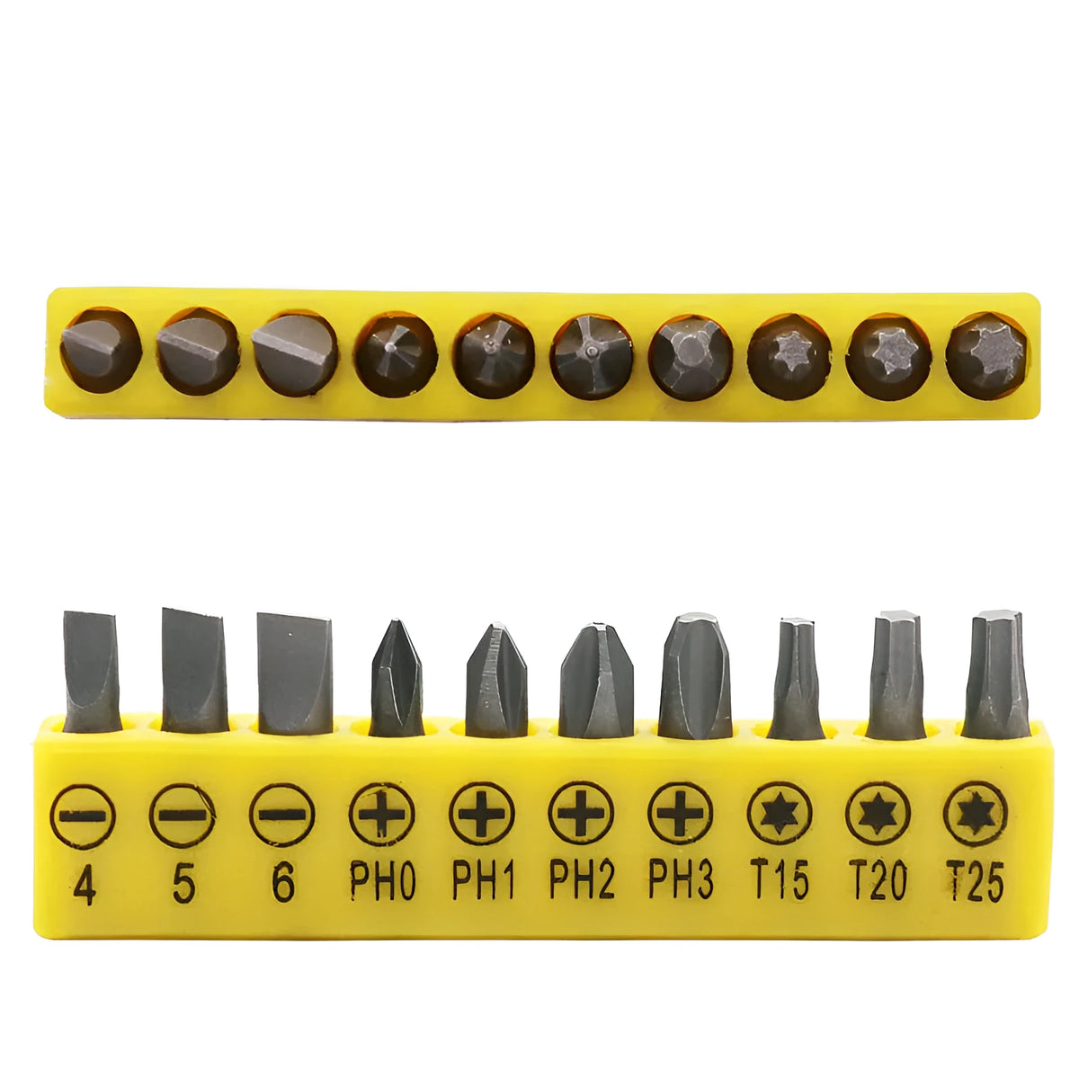 L-type double-headed socket wrench set with drill bits and matching socket wrenches
