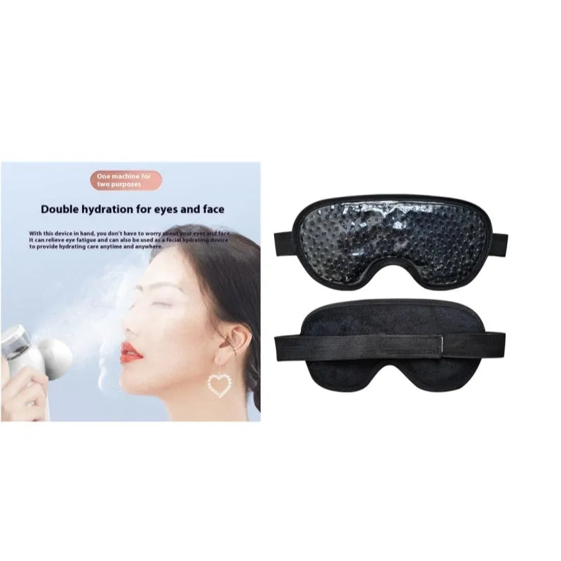 White portable rechargeable eye compress and atomisation device with eye mask