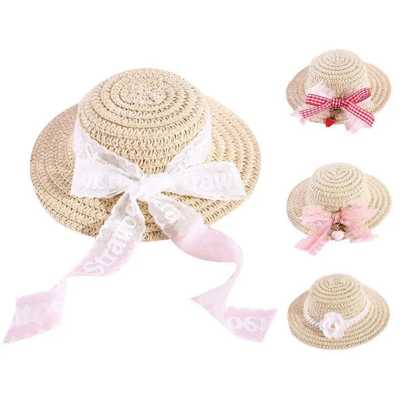 Handmade adjustable bowknot paper pet hat for dogs and cats in cartoon design