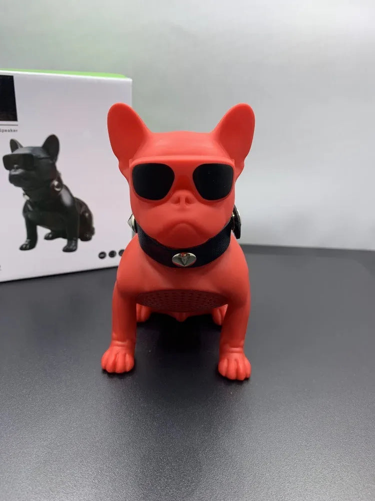 Mini Full Body Bulldog Bluetooth Speaker in black, red or white colour options
