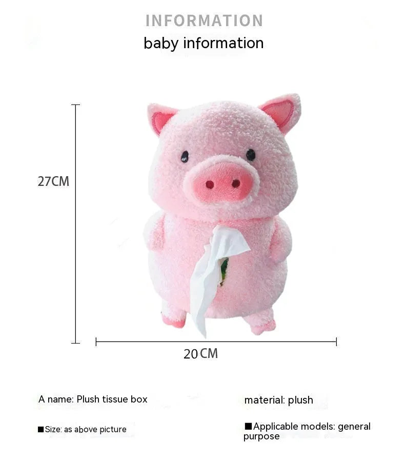 Plush cartoon lamb tissue box cover for car interior decoration and home decor