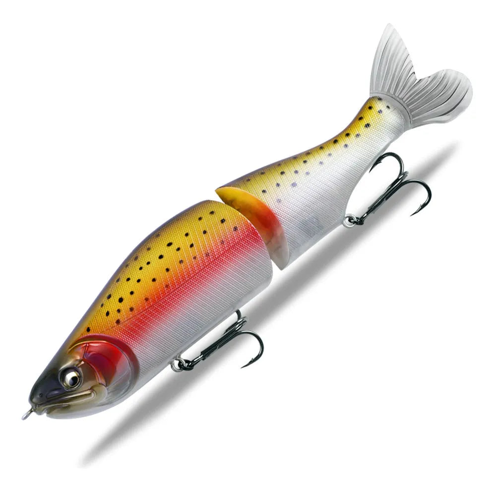 185mm plastic swimming bait for bass fishing available in fifteen colour variations