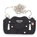 Black silica gel protective phone case with chain and slanting luxury design for iPhone X/XS