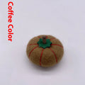 Wool felt pumpkin ornaments in autumn colours for doll decoration and crafts