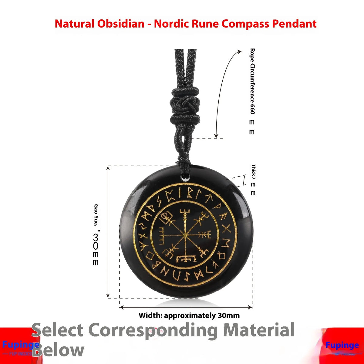 Carved compass pendant in natural amethyst crystal, 30x6mm geometric Nordic Luen jewellery