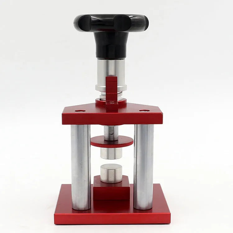 Watch repair spiral cap presser with capsulator device and 20 plastic moulds for case back removal