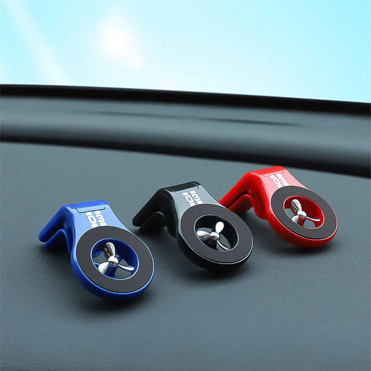 Magnetic car phone holder with air vent clip mount and fragrance slices in black colour
