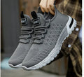 Men's solid colour mesh casual shoes in Army Green, shown in a side profile.