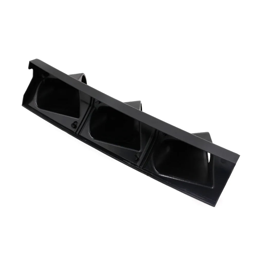 Black three-hole right drive car instrument frame for 52mm gauge mounting