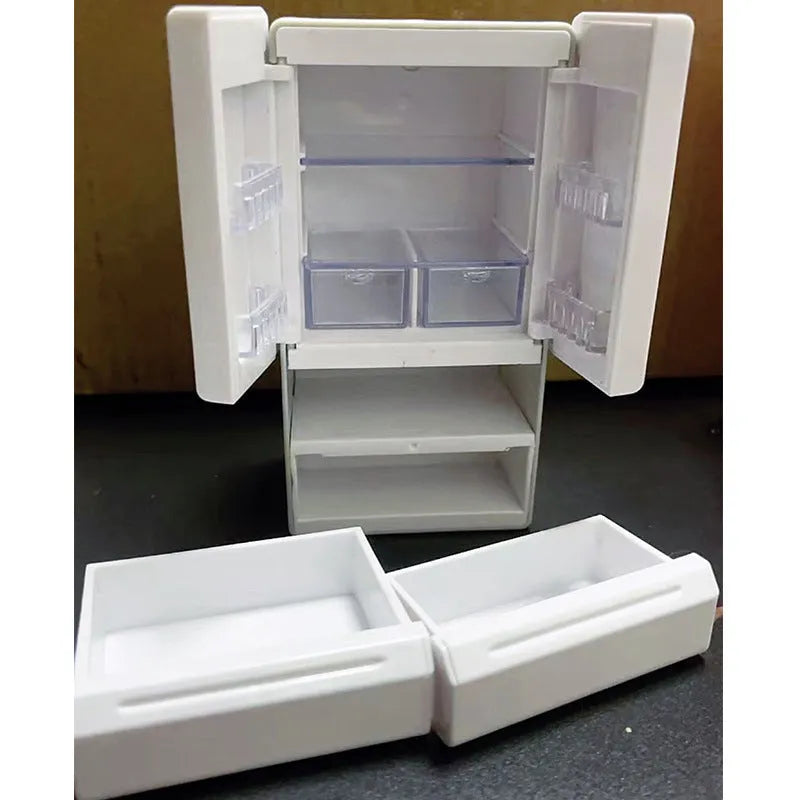 White plastic miniature candy toy model with light-up feature showing 11.4cm height dimensions