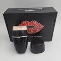 Electric silicone lip plumper device with 3-speed adjustment in black or white colour
