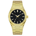 Men's business watch with frosted stainless steel case and luminous markers in silver colour