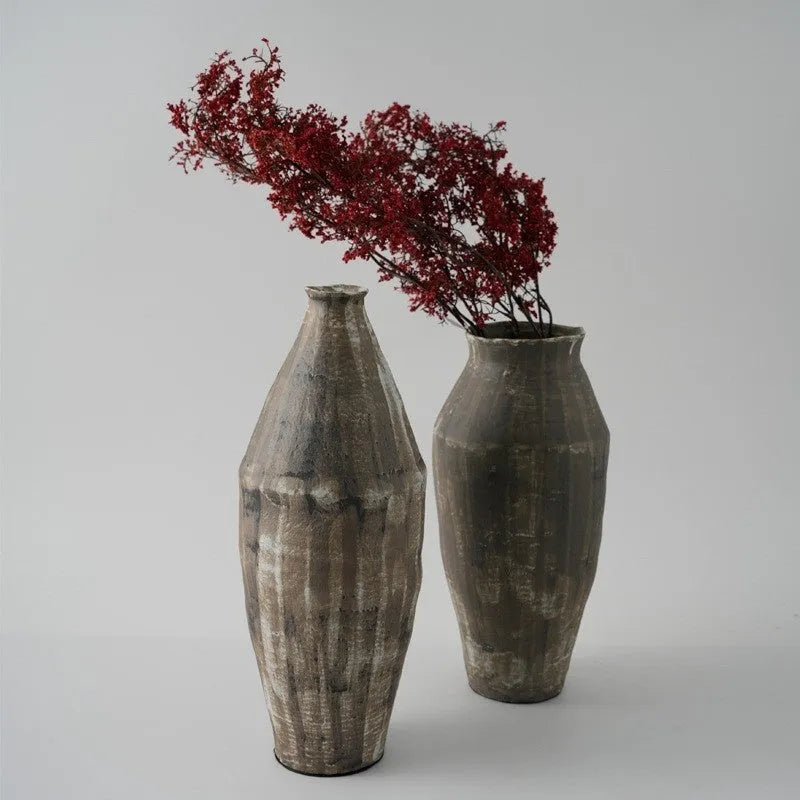 Hand-painted white porcelain ceramic vase in New Chinese style, available in eight sizes for decorative display