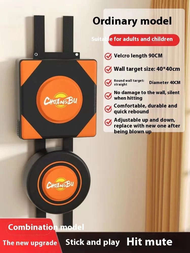 Wall-mounted boxing sandbag target hanging for home training with PU leather construction
