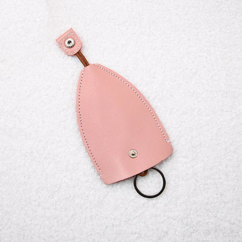 Cartoon pull-out car key case in PU leather with various design options including cactus, rabbit, and fruit themes
