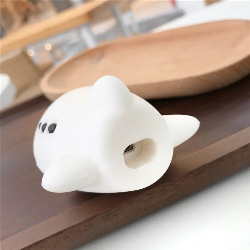 Silicone flip-cover protective case for AirPods 1 and 2 with airplane headset cartoon print and carry hook.