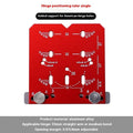 Red aluminium alloy hinge locating rule with adjustable margin settings for 35mm cabinet door hinges